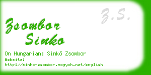zsombor sinko business card
